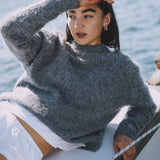 Alpaca Boxy Jumper - Dark Ash Grey