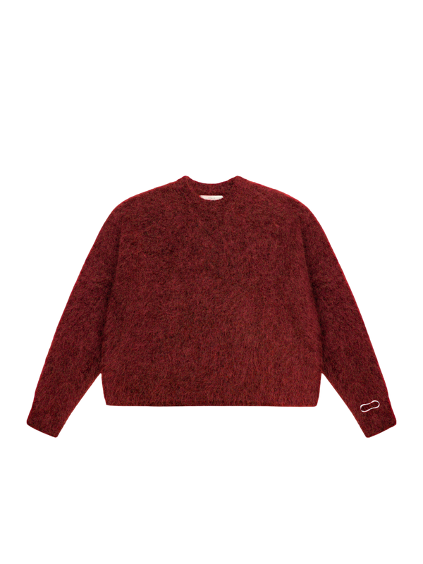 Alpaca Boxy Jumper - Garnet