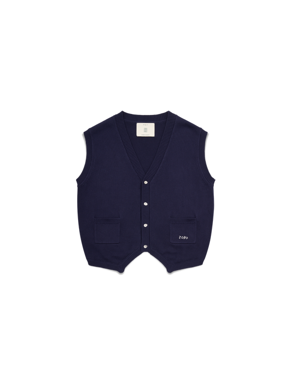Cropped Cardigan - Midnight Blue